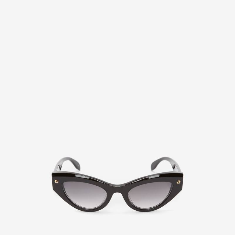 Alexander McQueen Women's Black Spike Studs Cat-Eye Sunglasses (Plastic)